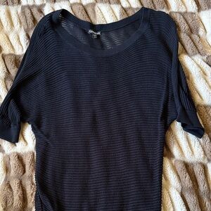 Express Black Mesh Knit Top